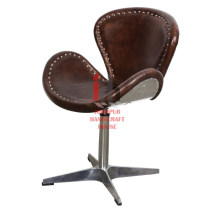 Leder &amp; Bügeleisen Design Stuhl